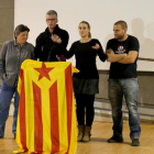 Rueda de prensa de algunos miembros de la CUP tras el Consell Polític del domingo 3 de enero del 2016.