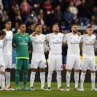 Los jugadores del Real Madrid, más unidos que nunca en el campo. MARISCAL