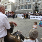 Asambleas de funcionarios en la plaza de San Marcelo de León.