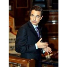 El presidente Zapatero, ayer, en la sesión de control del Congreso