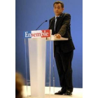 Sarkozy en un momento de la presentación del programa