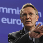 El comisario europeo de Medio Ambiente, Janez Potocnik, en su comparecencia de ayer.