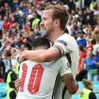 Kane y Sterling fueron los goleadores de Inglaterra. ANDY RAIN