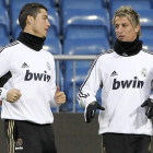Ronaldo y Coentrao, en un entrenamiento.