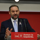 El secretario de Organización del PSOE, José Luis Ábalos, este jueves en la sede del partido.