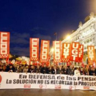 Participantes en la manifestación de Barcelona.