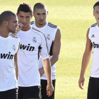 Ronaldo, junto a Pepe, Benzema y Ozil, en el entrenamiento.