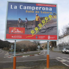 Cartel que el Ayuntamiento de Sabero ha colocado para promocionar su etapa de la Vuelta.