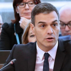El presidente del Gobierno, Pedro Sánchez, en el Consejo de Europa, en Estrasburgo