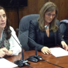 La concejal de Acción Social, la abogada Emilia Esteban y la presidenta de Gente Solidaria, ayer.