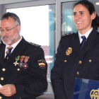 Francisco Cabero Juárez junto a la inspectora, Patricia Sánchez, el día de los Ángeles Custodios