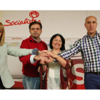 María Eugenia Gancedo, Tino Rodríguez, Ángela Marqués y José Antonio Diez, ayer en el acto de proclamación