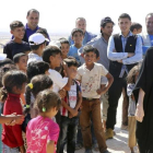Angelina Jolie ha visitado el campo de refugiados de Azraq (Jordania).