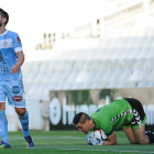 Un momento del partido de ayer