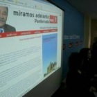 El aspirante socialista a la alcaldía presentó ayer su página web
