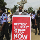 Protesta contra el gobierno de Nigeria y contra Boko Haram.