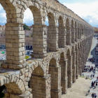 Los alumnos deberán terminar de construir el acueducto de Segovia para llevar agua al poblado. PABLO MARTÍN