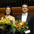 La pianista Ainoa Padrón y el tenor Javier Alonso.