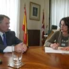 Juan Pascual, poco antes de iniciar el almuerzo con los periodistas