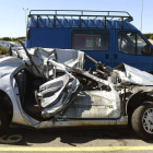 Estado en el que quedó el vehículo que conducía la joven fallecida.