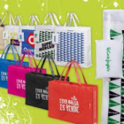 Bodegón de bolsas reutilizables diseñadas por El Corte Inglés.