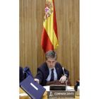 El director general de la Policía en el Congreso.