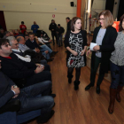 Lastra, Martínez Ramón y García, ayer en la Casa de la Cultura de Fabero. ANA F. BARREDO