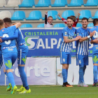 La importancia del gol y la necesidad de un triunfo de calidad quedaron plasmadas en la celebración del tanto de Chavero. ANA F. BARRERO