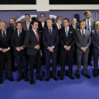 Empresarios, premiados y autoridades, este viernes momentos antes de iniciar la gala del Día de la Empresa de la Fele-. FERNANDO OTERO