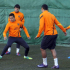 El Barcelona volvió ayer a los entrenamientos.