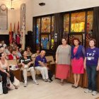 Los educadores durante su visita a Astorga.