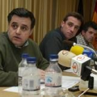 Lázaro García Bayón, junto a dos de sus concejales de confianza, en una fotografía de archivo