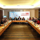 Un momento de la reunión del PSOE para abordar el futuro del sector del carbón.