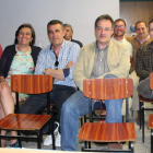 Arsenio García, en primera línea, junto a algunos de sus compañeros de candidatura.