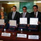 Los regidores de Bilbao, Gijón, Ponferrada, El Puerto, Sabadell y San Cugat.
