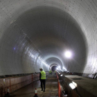 Imagen del avance de las obras en uno de los túneles de la Variante de Pajares.