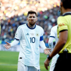 Messi, tras su expulsión en la Copa América ante Chile. SEBASTIÃO MOREIRA