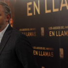El director Francis Lawrence, en la presentación en Madrid de la película Los Juegos del hambre.  En llamas.
