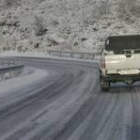 Las carreteras de acceso a León presentaron numerosas placas de hielo