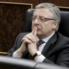 El ministro de Fomento, José Blanco, en el Congreso hace varios días.