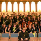 La banda de música Juventudes Musicales-Universidad de León, una de las tres agrupaciones que hoy ac