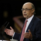 El ministro de Hacienda, Cristóbal Montoro, durante una de sus intervenciones.