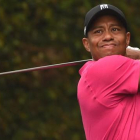 El golfista Tiger Woods, durante una acción en Augusta