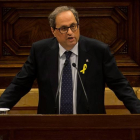Quim Torra durante su discurso.