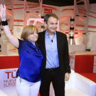 Valenciano y el ex presidente Zapatero, en el acto celebrado ayer en la Casa de América