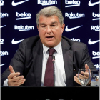 El presidente del FC Barcelona, Joan Laporta. QUIQUE GARCÍA