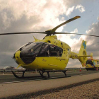 Helicóptero sanitario del servicio de emergencias Sacyl.