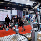 La aplicación de los ‘cobots’ a la industria fue una de las estrellas de la feria tecnológica.