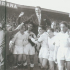 Imagen de alegría tras la consecución del ascenso a Primera.