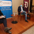 Felipe Álvarez, Joaquín S. Torné y Marco Morala, en la primera jornada del foro sectorial organizado en el hotel Ponferrada Plaza. L. DE LA MATA